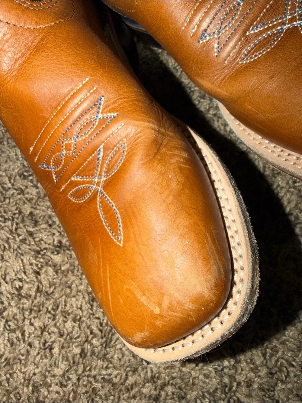 Kids Two-Tone Brown and Black Western Pull-On Boots